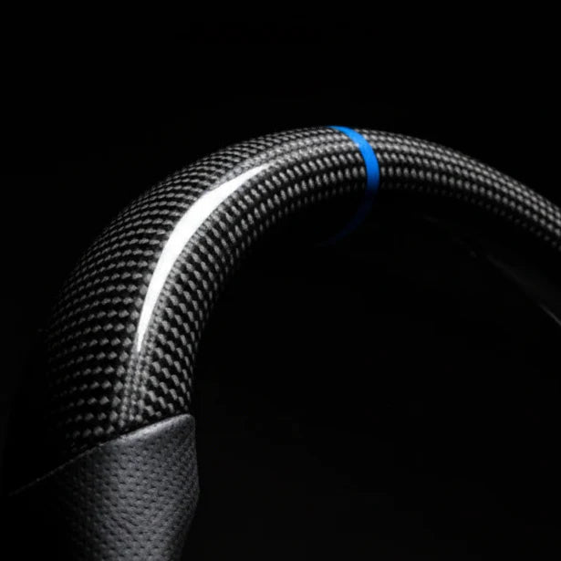 Detail van afwerking en stiksel – Volkswagen sportstuur