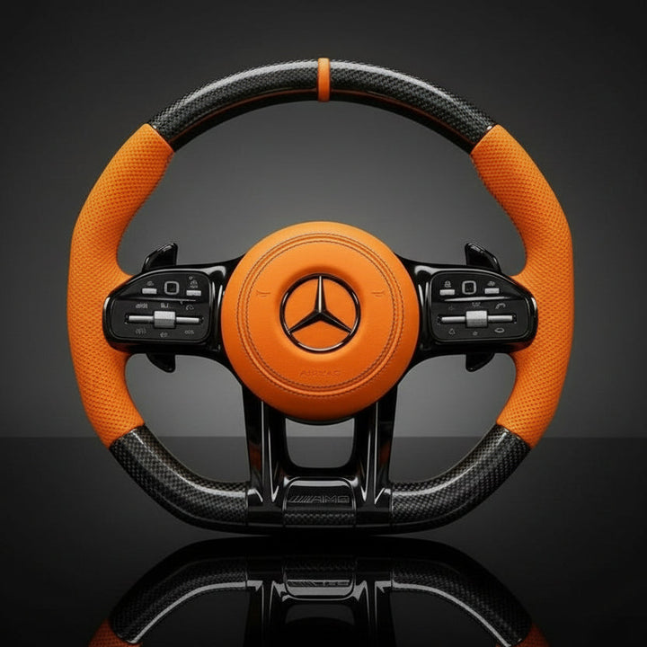 Carbon sportstuur voor Mercedes-Benz A-, C-, E-, G- en S-Klasse, CLA, GLC, GLE en AMG GT – foto 4