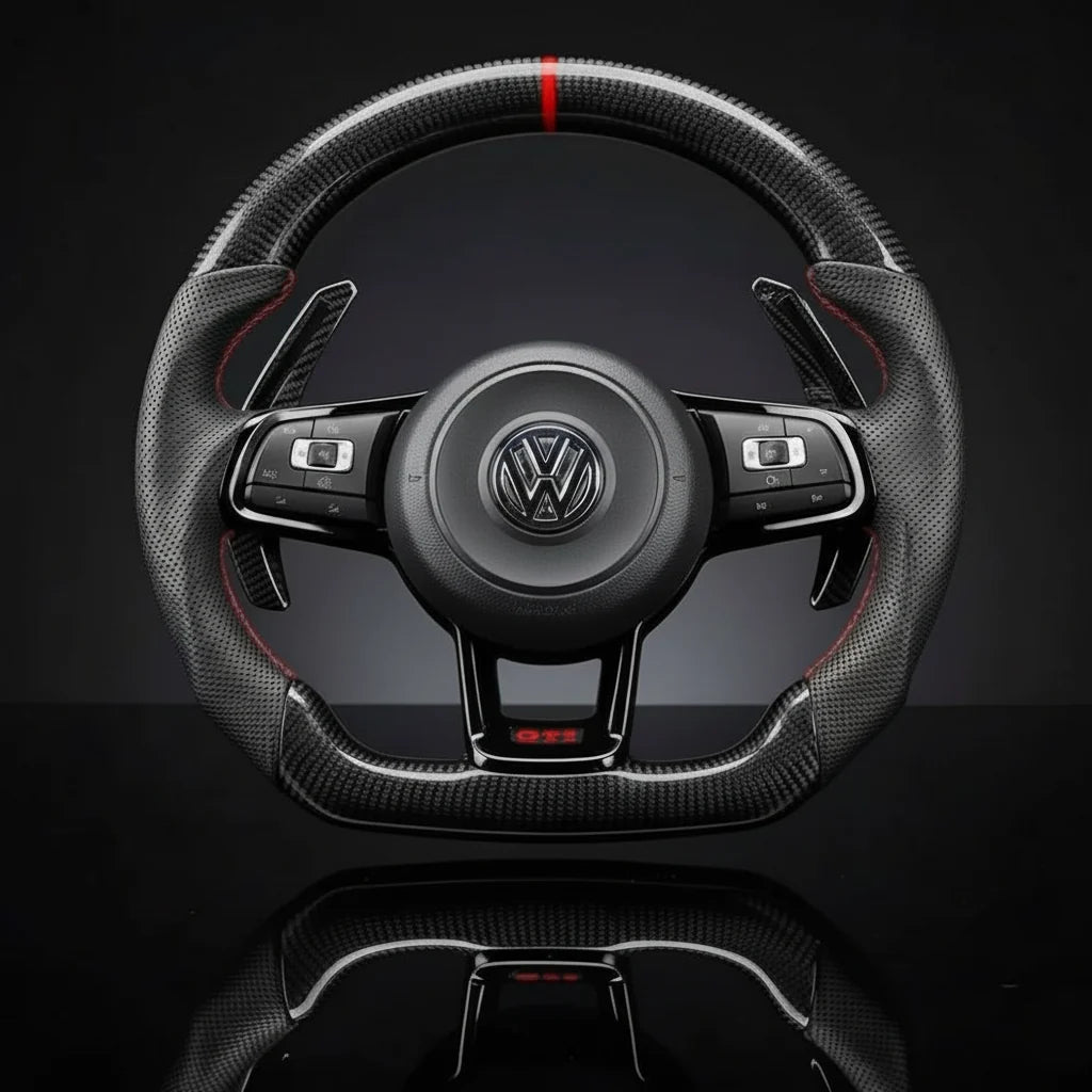 Carbon sportstuur voor Volkswagen Golf 7 / 7.5 GTI, GTD, GTE en R – foto 1