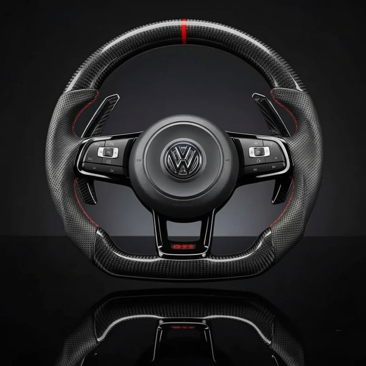 Carbon sportstuur voor Volkswagen Golf 7 / 7.5 GTI, GTD, GTE en R – foto 1