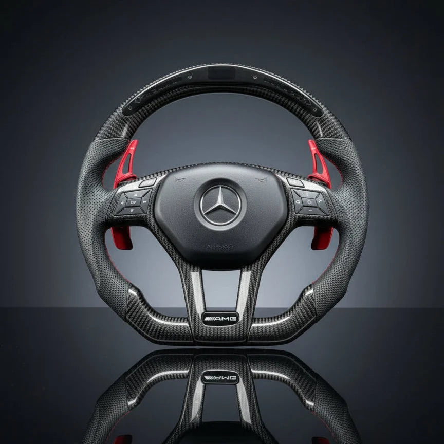 Carbon sportstuur voor Mercedes-Benz C-Klasse W204, E-Klasse W212, CLS, GLA, SL en SLK – foto 3