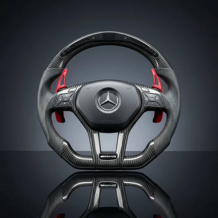 Carbon sportstuur voor Mercedes-Benz C-Klasse W204, E-Klasse W212, CLS, GLA, SL en SLK – foto 3