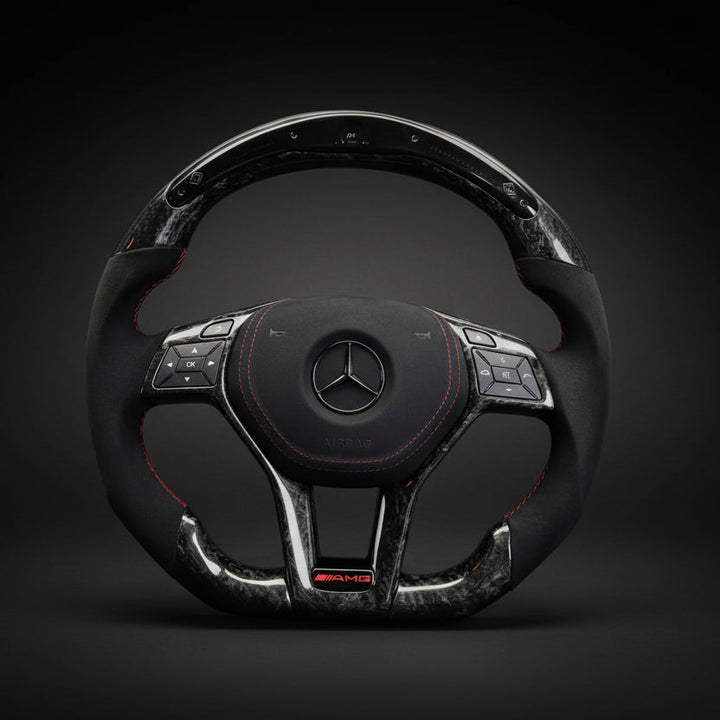 Carbon sportstuur voor Mercedes-Benz C-Klasse W204, E-Klasse W212, CLS, GLA, SL en SLK – foto 1